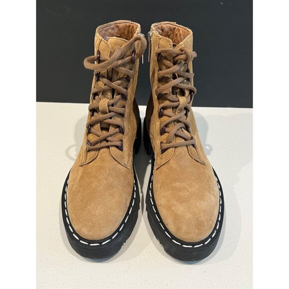 Aquatalia Harlyn Whiskey Suede Lace-Up Boot s size 5.5 - Picture 3 of 10